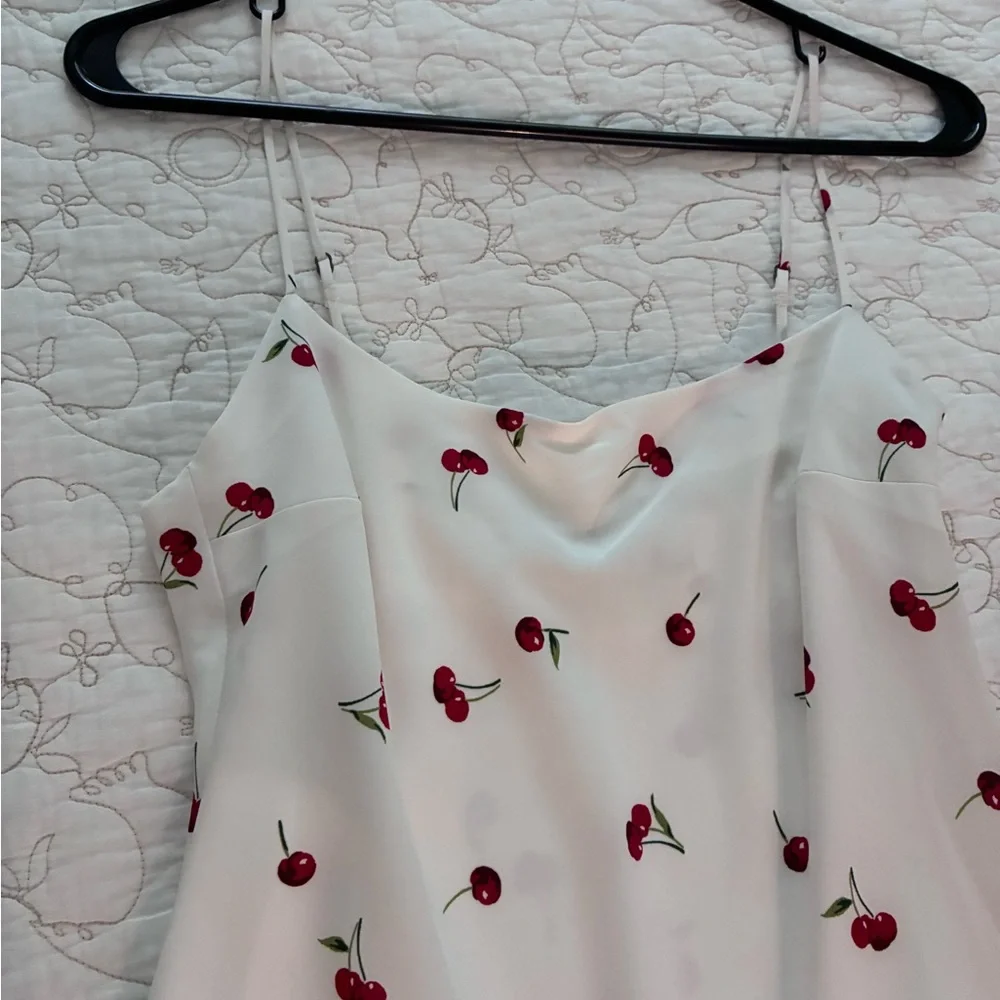 Abercrombie & Fitch Cream Slip Dress Spaghetti Strap Mini - Picture 3 of 7